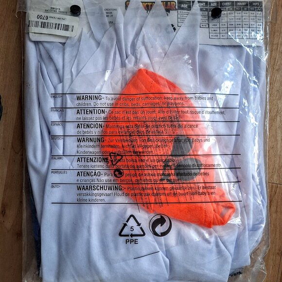 Spooktacular Child Ghost Costume w/ Pumpkin Basket Size S 5-7 Years Cosplay NIP - Picture 3 of 3